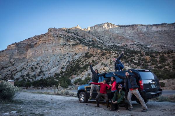 The crew and our ride. Photo: Paul Shin.